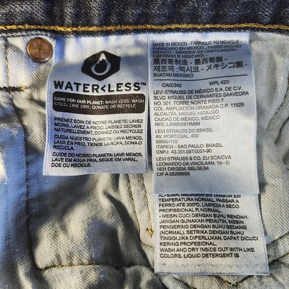 Vtg Levi's 501 Original Fit Jeans Mens 32x34 Medium Wash Denim WaterLess...